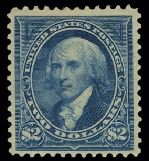 US Stamp Values Scott Catalogue #277 - US$2.00 1895 Madison. H.R. Harmer, May 2014, Sale 3005, Lot 1204