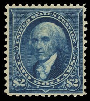 Costs of US Stamp Scott Catalogue # 277: US$2.00 1895 Madison. Daniel Kelleher Auctions, Aug 2012, Sale 631, Lot 994