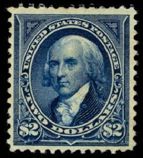 Costs of US Stamps Scott Catalogue #277: US$2.00 1895 Madison. Daniel Kelleher Auctions, Apr 2013, Sale 636, Lot 224