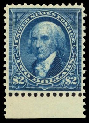 Prices of US Stamp Scott Catalogue 277 - US$2.00 1895 Madison. Daniel Kelleher Auctions, Dec 2014, Sale 661, Lot 244