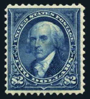 US Stamps Value Scott 277 - 1895 US$2.00 Madison. Harmer-Schau Auction Galleries, Aug 2014, Sale 102, Lot 1915