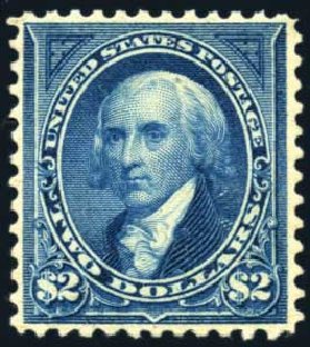 Value of US Stamps Scott Catalogue #277: 1895 US$2.00 Madison. Harmer-Schau Auction Galleries, Jul 2010, Sale 86, Lot 465