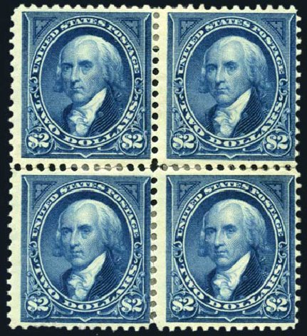US Stamp Value Scott Catalog # 277: US$2.00 1895 Madison. Harmer-Schau Auction Galleries, Feb 2009, Sale 80, Lot 1232