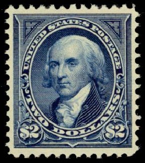 US Stamp Prices Scott # 277 - US$2.00 1895 Madison. Daniel Kelleher Auctions, May 2014, Sale 653, Lot 2192