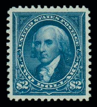 Value of US Stamp Scott #277 - 1895 US$2.00 Madison. Matthew Bennett International, Oct 2007, Sale 322, Lot 2123