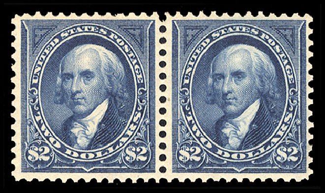 US Stamps Value Scott Cat. # 277: US$2.00 1895 Madison. Cherrystone Auctions, Oct 2012, Sale 201210, Lot 116
