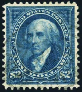 Value of US Stamp Scott Catalog # 277 - 1895 US$2.00 Madison. Harmer-Schau Auction Galleries, Nov 2014, Sale 103, Lot 116