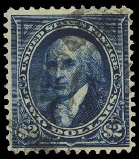 US Stamps Prices Scott Catalog # 277 - 1895 US$2.00 Madison. Daniel Kelleher Auctions, Jan 2012, Sale 628, Lot 396