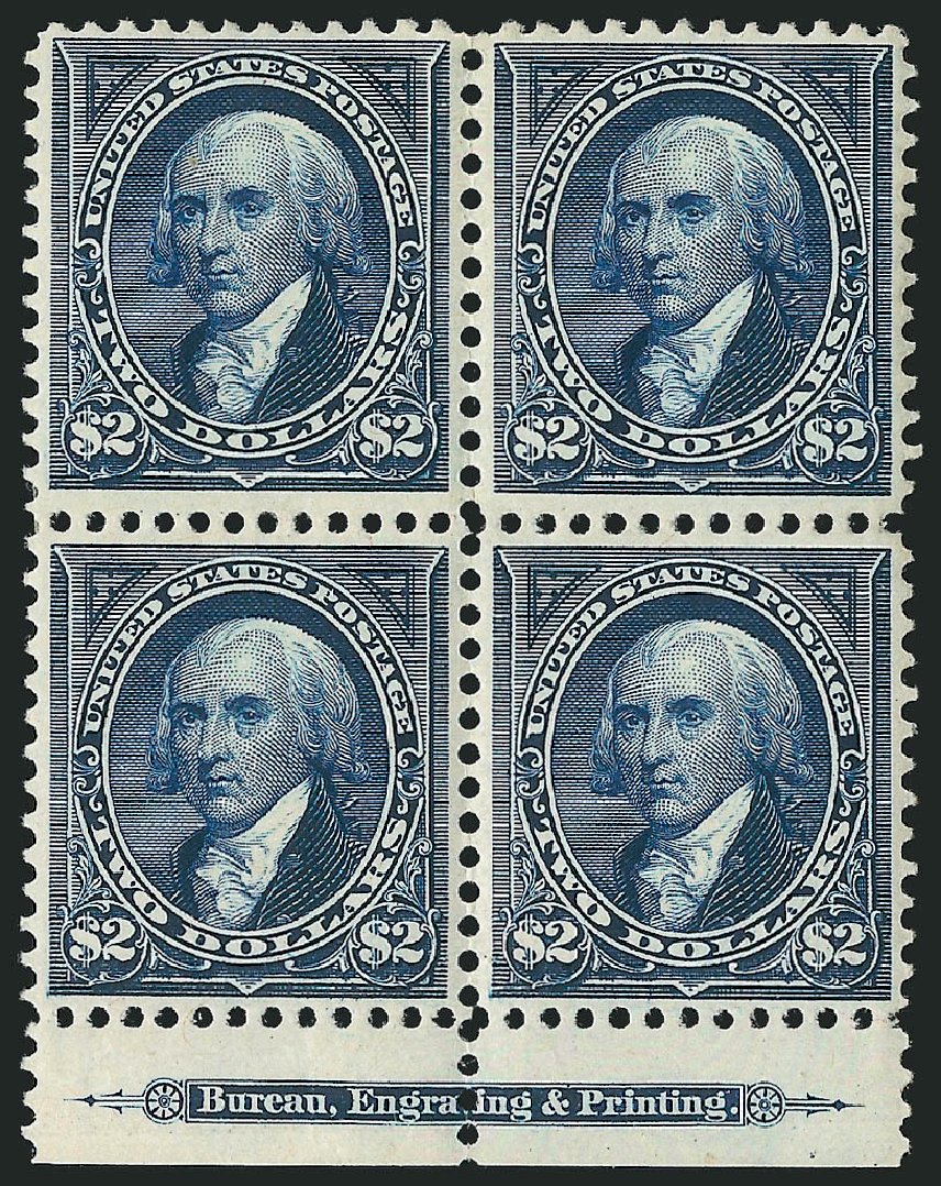 Value of US Stamps Scott Catalog #277: US$2.00 1895 Madison. Robert Siegel Auction Galleries, Apr 2015, Sale 1096, Lot 486