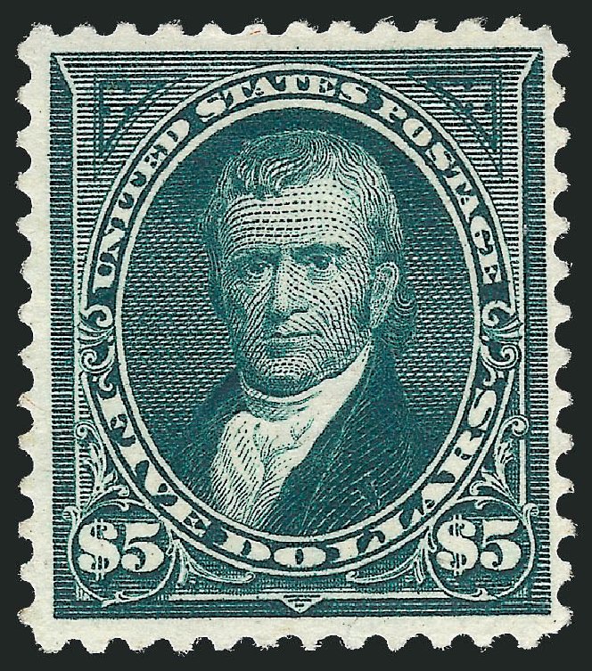 US Stamp Prices Scott 278: US$5.00 1895 Marshall. Robert Siegel Auction Galleries, Jun 2011, Sale 1011, Lot 637