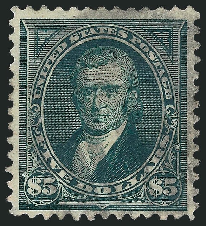 US Stamp Value Scott Catalogue 278 - US$5.00 1895 Marshall. Robert Siegel Auction Galleries, Nov 2013, Sale 1061, Lot 3777