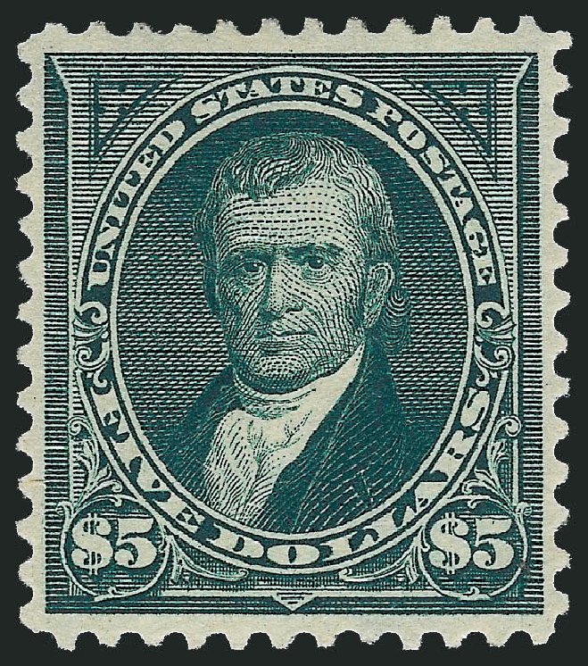 Cost of US Stamp Scott 278 - US$5.00 1895 Marshall. Robert Siegel Auction Galleries, Sep 2009, Sale 976, Lot 1797