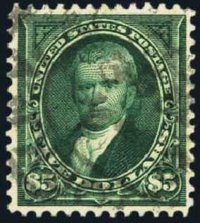 Price of US Stamp Scott Catalog #278 - 1895 US$5.00 Marshall. Harmer-Schau Auction Galleries, Aug 2012, Sale 94, Lot 1398