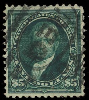 US Stamps Prices Scott Catalogue # 278 - 1895 US$5.00 Marshall. Daniel Kelleher Auctions, Aug 2012, Sale 631, Lot 998