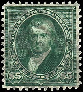 US Stamps Price Scott Catalogue # 278: 1895 US$5.00 Marshall. Regency-Superior, Jan 2015, Sale 109, Lot 1008