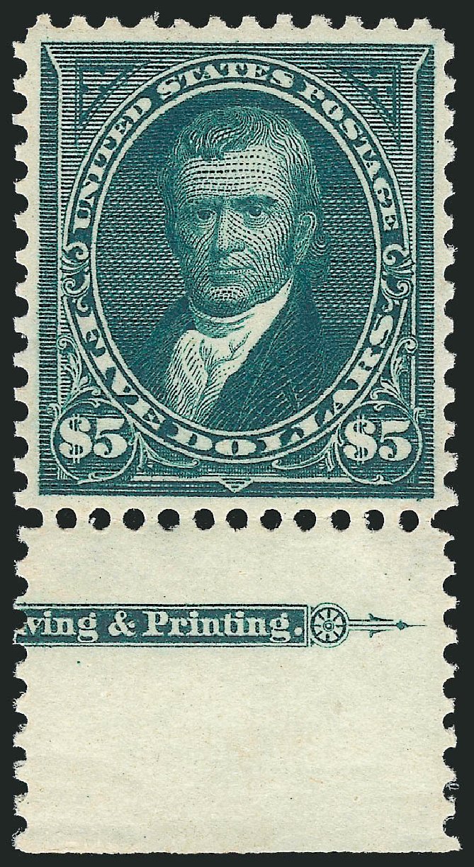 US Stamps Price Scott #278 - 1895 US$5.00 Marshall. Robert Siegel Auction Galleries, Oct 2012, Sale 1033, Lot 4158