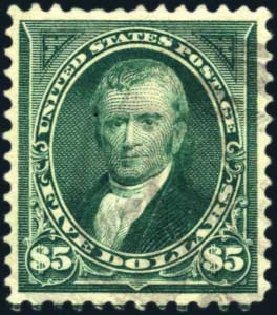 Price of US Stamps Scott Catalog 278: 1895 US$5.00 Marshall. Harmer-Schau Auction Galleries, Mar 2011, Sale 89, Lot 269