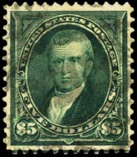 Value of US Stamps Scott Cat. 278: US$5.00 1895 Marshall. Harmer-Schau Auction Galleries, Feb 2012, Sale 92, Lot 1049