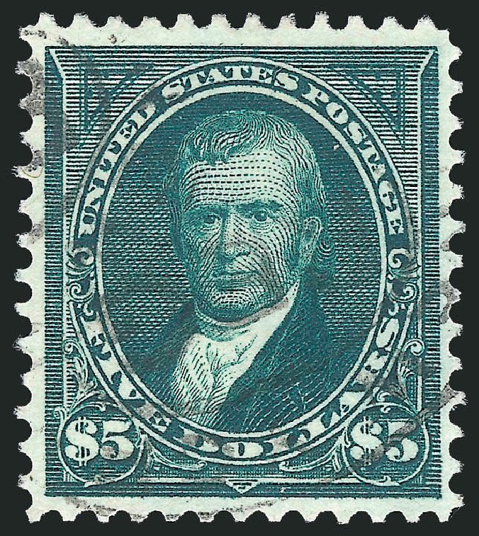US Stamp Price Scott 278 - 1895 US$5.00 Marshall. Robert Siegel Auction Galleries, Apr 2015, Sale 1096, Lot 489