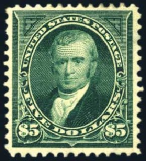 US Stamps Price Scott Catalog 278 - 1895 US$5.00 Marshall. Harmer-Schau Auction Galleries, Aug 2011, Sale 90, Lot 1420