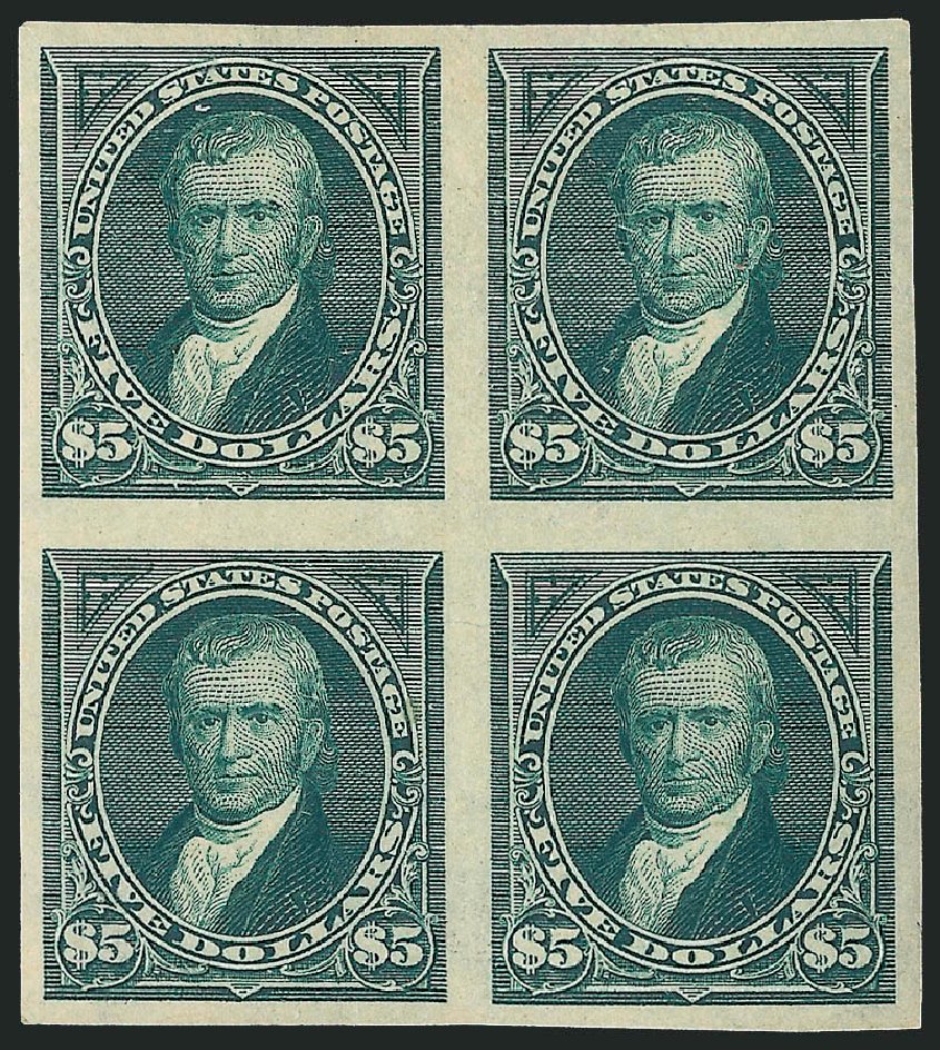 US Stamps Value Scott Cat. #278: 1895 US$5.00 Marshall. Robert Siegel Auction Galleries, Apr 2015, Sale 1096, Lot 490