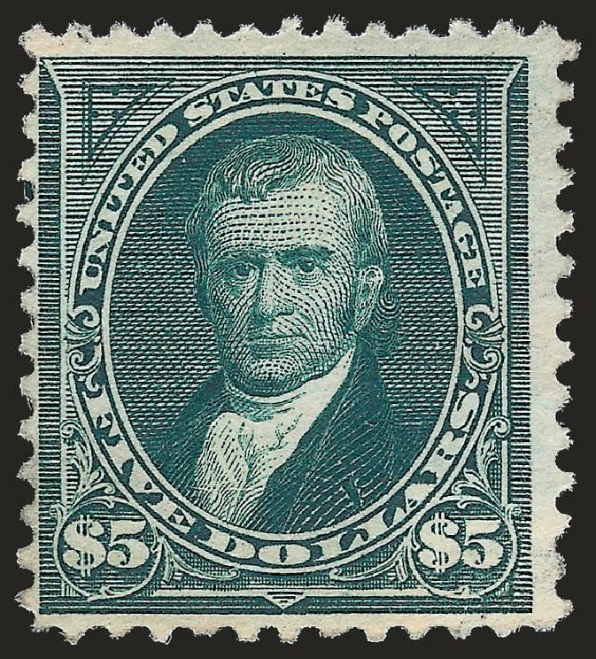 Costs of US Stamp Scott Catalog #278 - US$5.00 1895 Marshall. Robert Siegel Auction Galleries, Sep 2009, Sale 976, Lot 1800