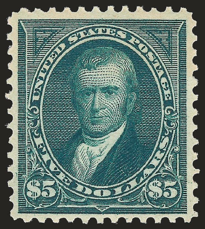 Costs of US Stamp Scott Catalogue 278 - 1895 US$5.00 Marshall. Robert Siegel Auction Galleries, Dec 2009, Sale 977, Lot 450