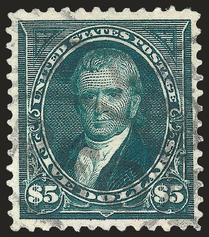 Values of US Stamp Scott Catalogue # 278: 1895 US$5.00 Marshall. Robert Siegel Auction Galleries, Apr 2010, Sale 984, Lot 690