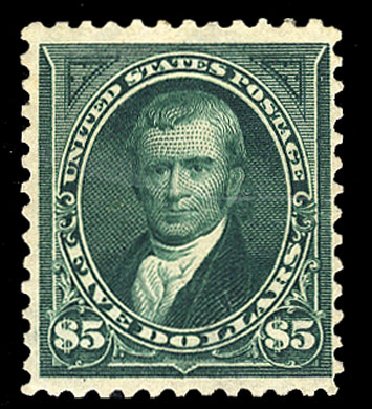 Cost of US Stamp Scott Cat. 278 - US$5.00 1895 Marshall. Cherrystone Auctions, Nov 2009, Sale 200911, Lot 3101