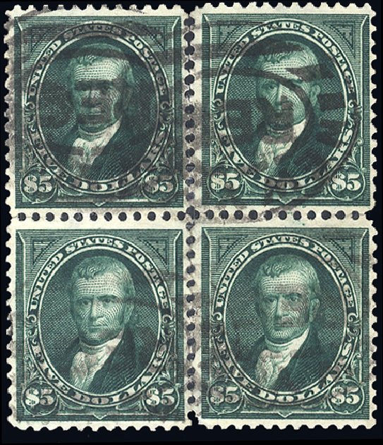 Price of US Stamps Scott #278: US$5.00 1895 Marshall. Cherrystone Auctions, Jun 2011, Sale 201106, Lot 61