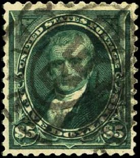 US Stamps Prices Scott Cat. # 278 - 1895 US$5.00 Marshall. Harmer-Schau Auction Galleries, Feb 2012, Sale 92, Lot 1051