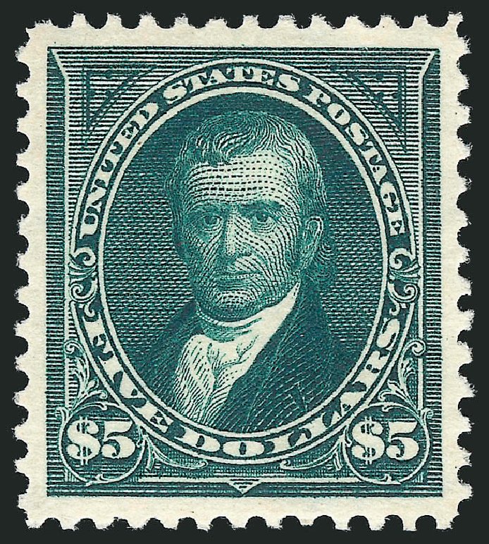 Cost of US Stamp Scott #278: US$5.00 1895 Marshall. Robert Siegel Auction Galleries, Nov 2012, Sale 1034, Lot 261