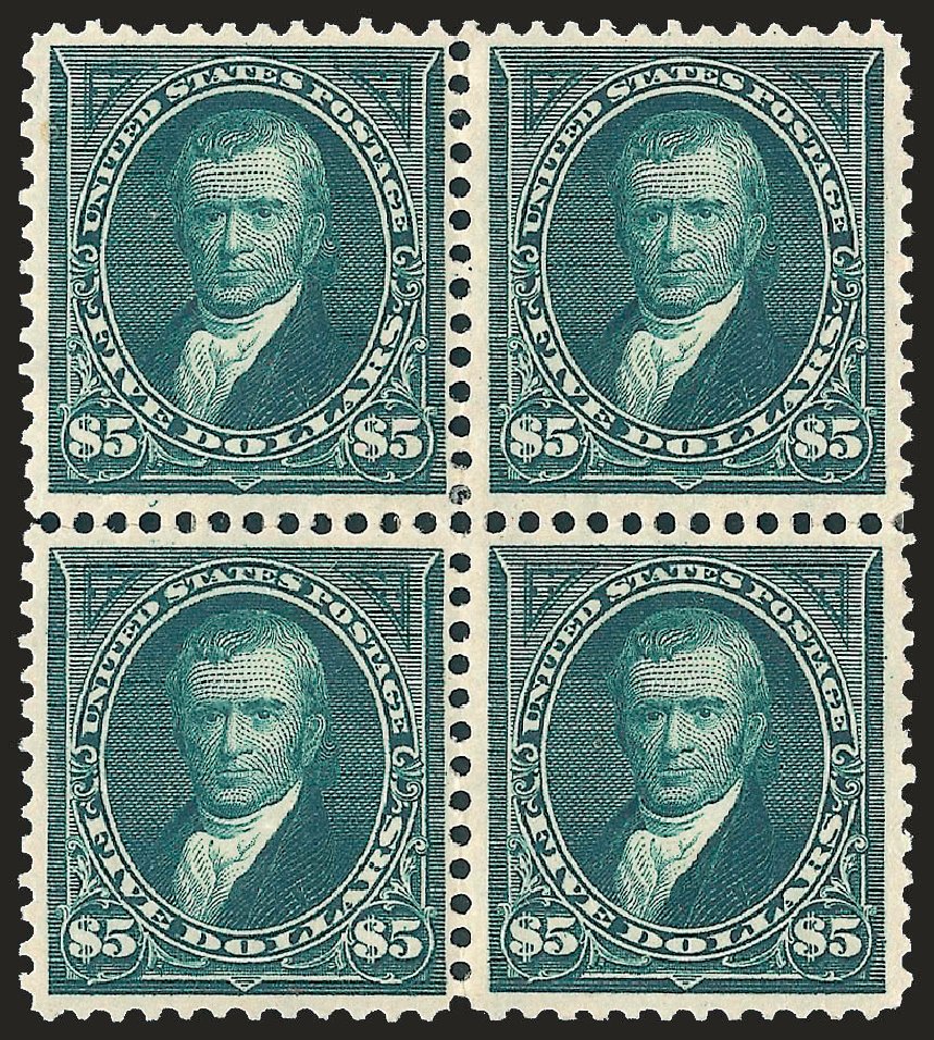 Prices of US Stamps Scott Catalogue 278: 1895 US$5.00 Marshall. Robert Siegel Auction Galleries, Dec 2009, Sale 977, Lot 451