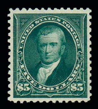 Price of US Stamps Scott Catalogue #278 - US$5.00 1895 Marshall. Matthew Bennett International, Oct 2007, Sale 320, Lot 524
