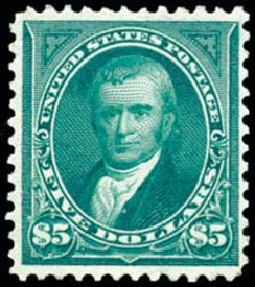 Price of US Stamp Scott Catalog # 278: 1895 US$5.00 Marshall. Schuyler J. Rumsey Philatelic Auctions, Apr 2015, Sale 60, Lot 2274