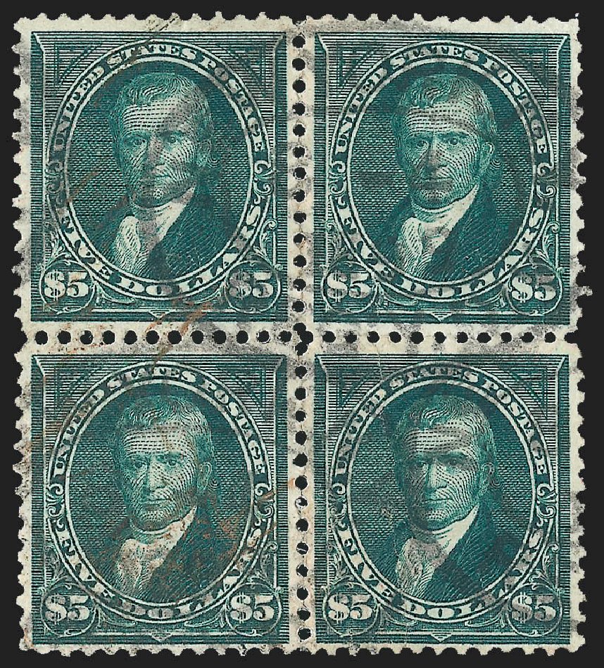 Cost of US Stamp Scott #278 - US$5.00 1895 Marshall. Robert Siegel Auction Galleries, Jul 2015, Sale 1107, Lot 374
