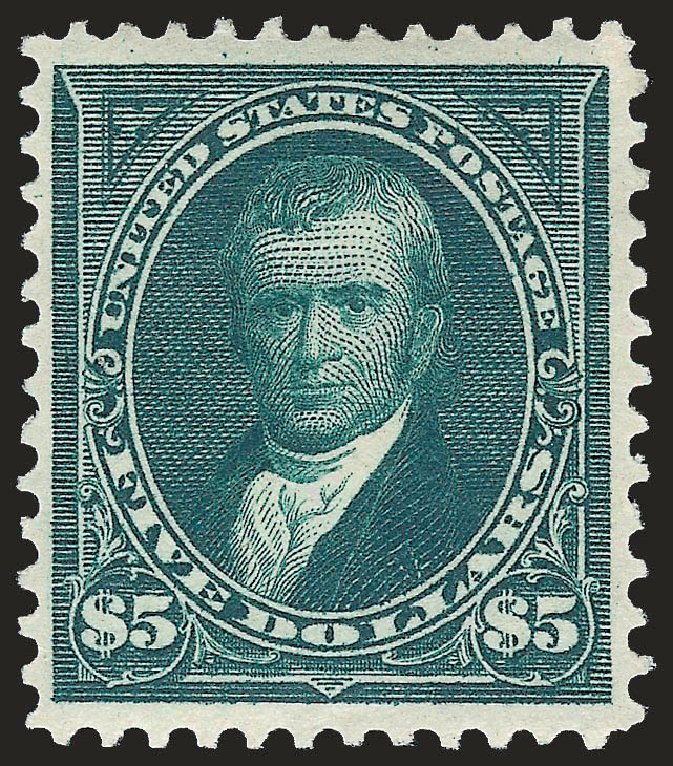 Values of US Stamp Scott Catalogue # 278 - US$5.00 1895 Marshall. Robert Siegel Auction Galleries, Apr 2009, Sale 972, Lot 3264