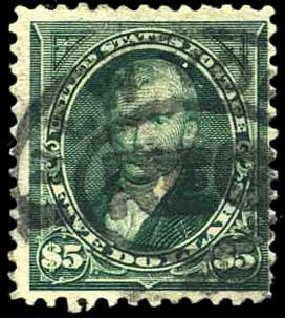Costs of US Stamps Scott Cat. 278: 1895 US$5.00 Marshall. Harmer-Schau Auction Galleries, Oct 2012, Sale 95, Lot 225