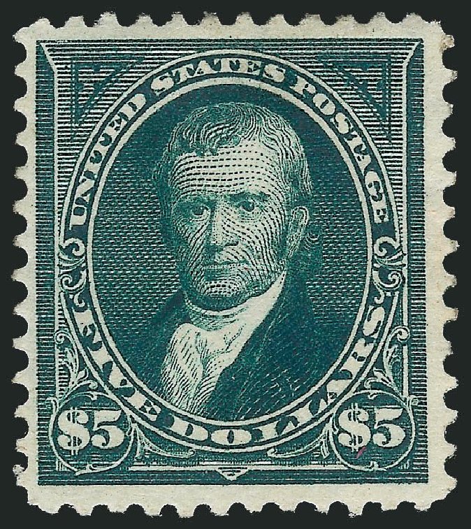 US Stamps Values Scott Catalog 278 - US$5.00 1895 Marshall. Robert Siegel Auction Galleries, Nov 2013, Sale 1061, Lot 3775