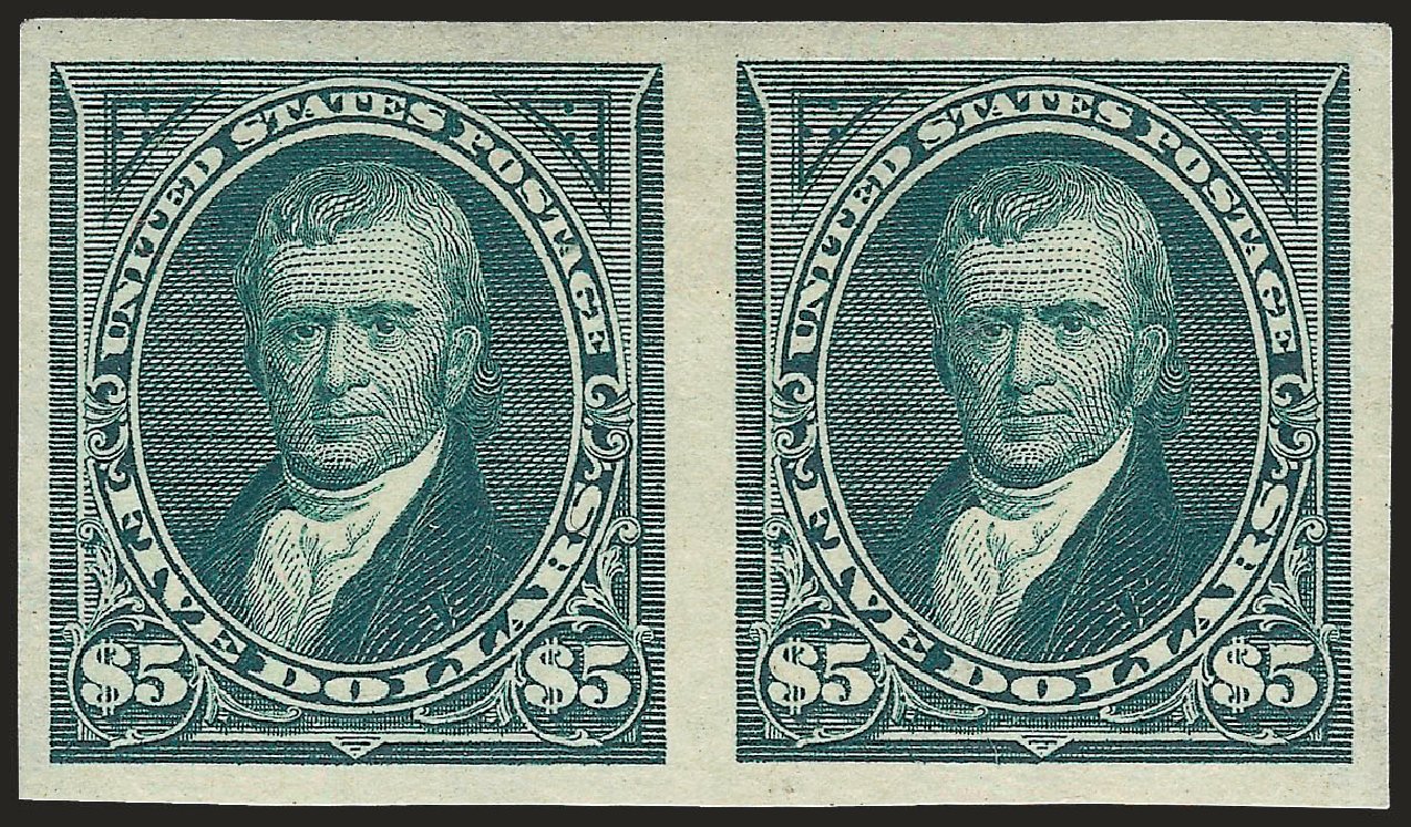 Value of US Stamp Scott Catalog # 278: 1895 US$5.00 Marshall. Robert Siegel Auction Galleries, Apr 2009, Sale 972, Lot 3265