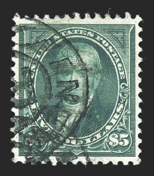 Value of US Stamps Scott Catalog 278 - US$5.00 1895 Marshall. Spink Shreves Galleries, Jul 2012, Sale 140, Lot 195