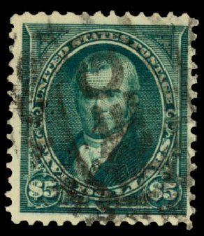US Stamp Price Scott Cat. #278 - US$5.00 1895 Marshall. Daniel Kelleher Auctions, Jan 2015, Sale 663, Lot 1552