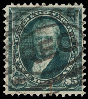 Cost of US Stamp Scott # 278: US$5.00 1895 Marshall. Daniel Kelleher Auctions, May 2015, Sale 669, Lot 2802