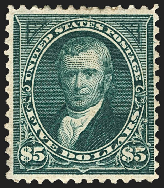 Price of US Stamps Scott 278: 1895 US$5.00 Marshall. Robert Siegel Auction Galleries, Jul 2015, Sale 1107, Lot 372