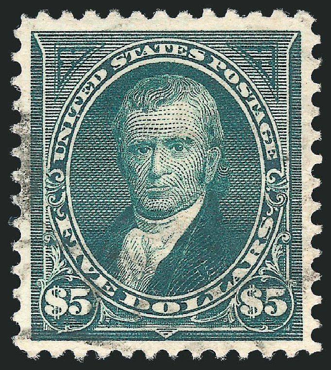 US Stamp Values Scott Catalog # 278 - US$5.00 1895 Marshall. Robert Siegel Auction Galleries, Sep 2009, Sale 976, Lot 1802