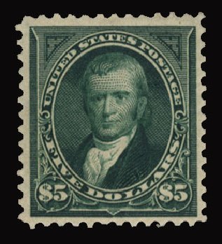 Costs of US Stamp Scott Cat. 278 - US$5.00 1895 Marshall. Cherrystone Auctions, Jun 2012, Sale 201206, Lot 113