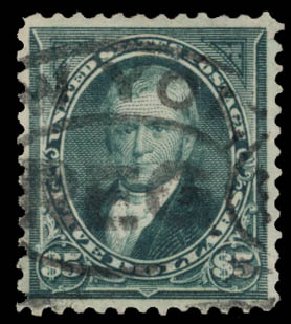 Values of US Stamps Scott Catalogue # 278: US$5.00 1895 Marshall. Daniel Kelleher Auctions, May 2015, Sale 669, Lot 2803