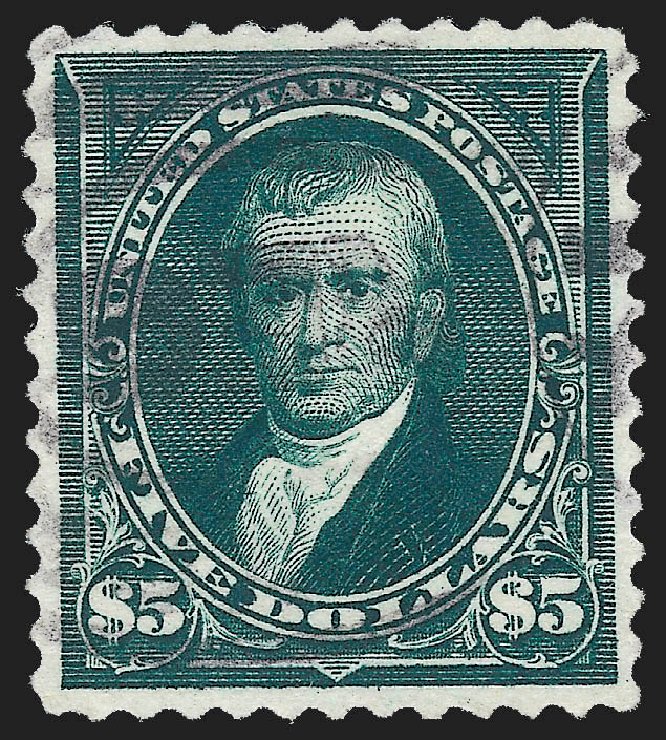 Values of US Stamp Scott # 278 - US$5.00 1895 Marshall. Robert Siegel Auction Galleries, Jul 2015, Sale 1107, Lot 373