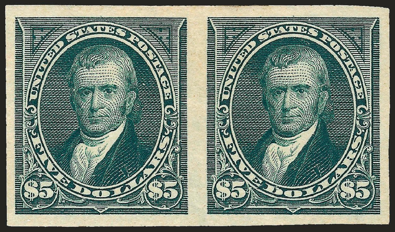 Cost of US Stamp Scott Cat. # 278: 1895 US$5.00 Marshall. Robert Siegel Auction Galleries, Sep 2009, Sale 976, Lot 1803