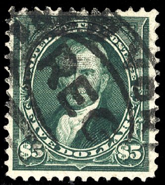 Cost of US Stamp Scott Catalog #278 - 1895 US$5.00 Marshall. Cherrystone Auctions, Sep 2011, Sale 201109, Lot 7026